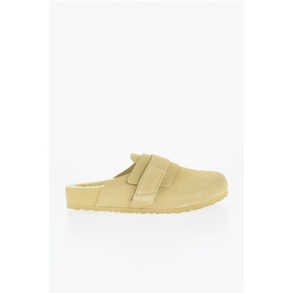 Suede Sandals with Real Fur Inner
