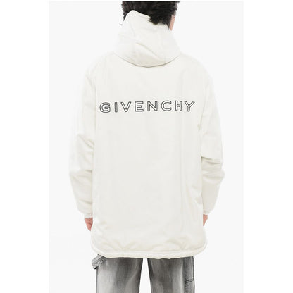 Zip-up Padded Parka Jacket with Embroidered Logo