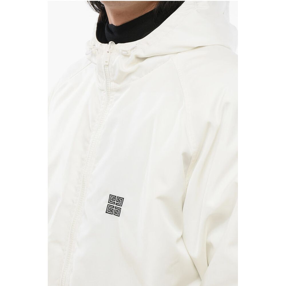 Zip-up Padded Parka Jacket with Embroidered Logo