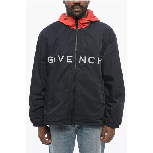 Nylon STARS Windbreaker with Printed Logo