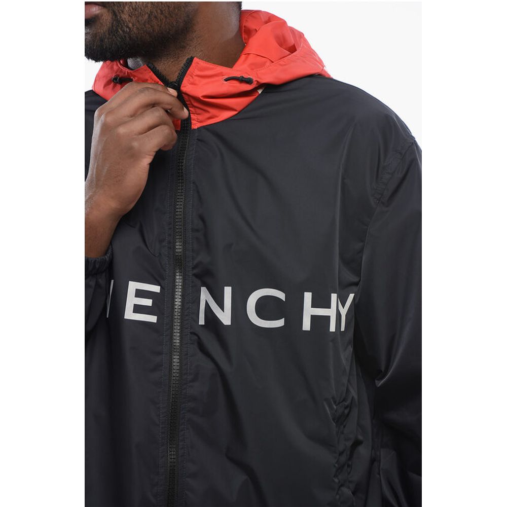 Nylon STARS Windbreaker with Printed Logo