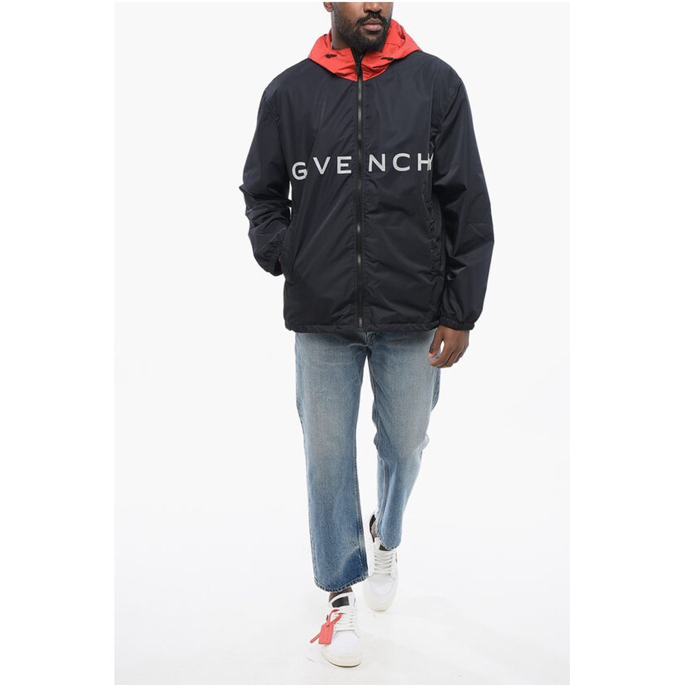 Nylon STARS Windbreaker with Printed Logo