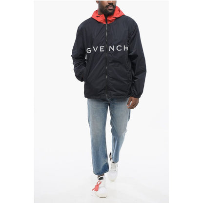 Nylon STARS Windbreaker with Printed Logo