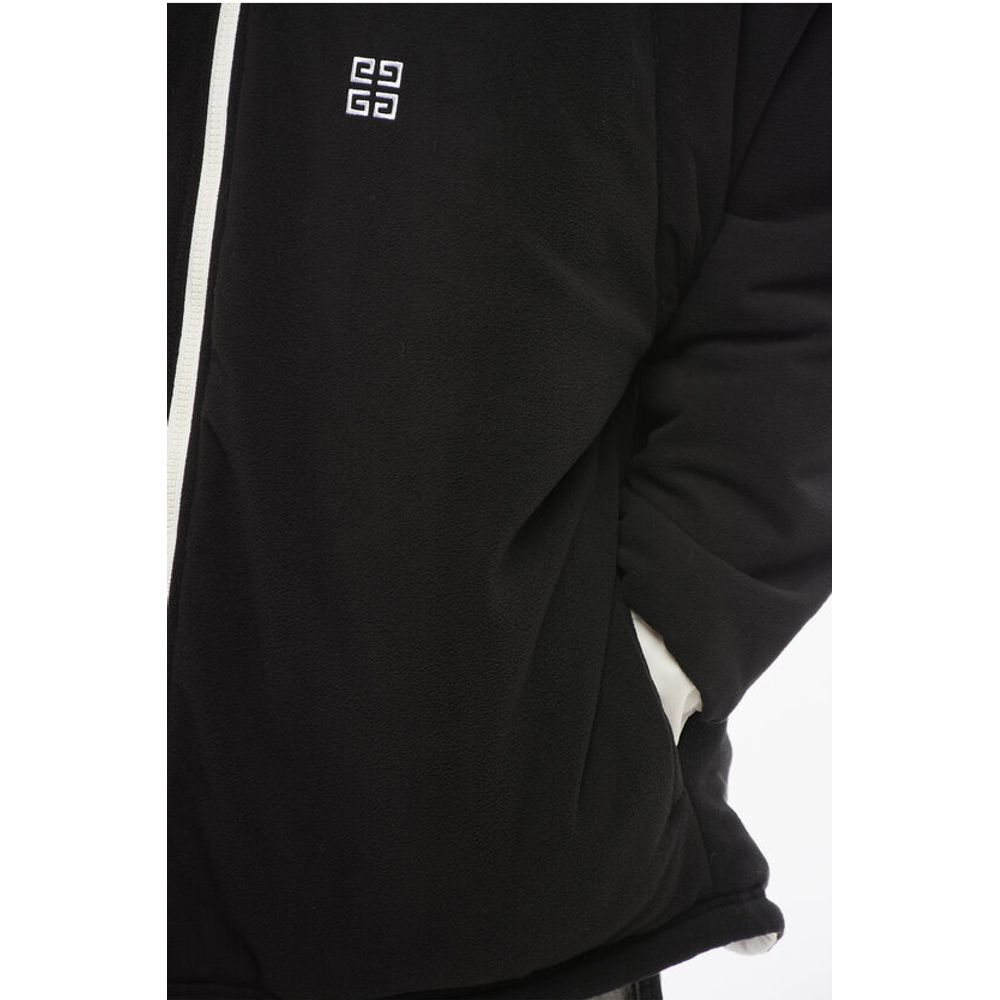 Zip-up Padded Parka Jacket with Embroidered Logo