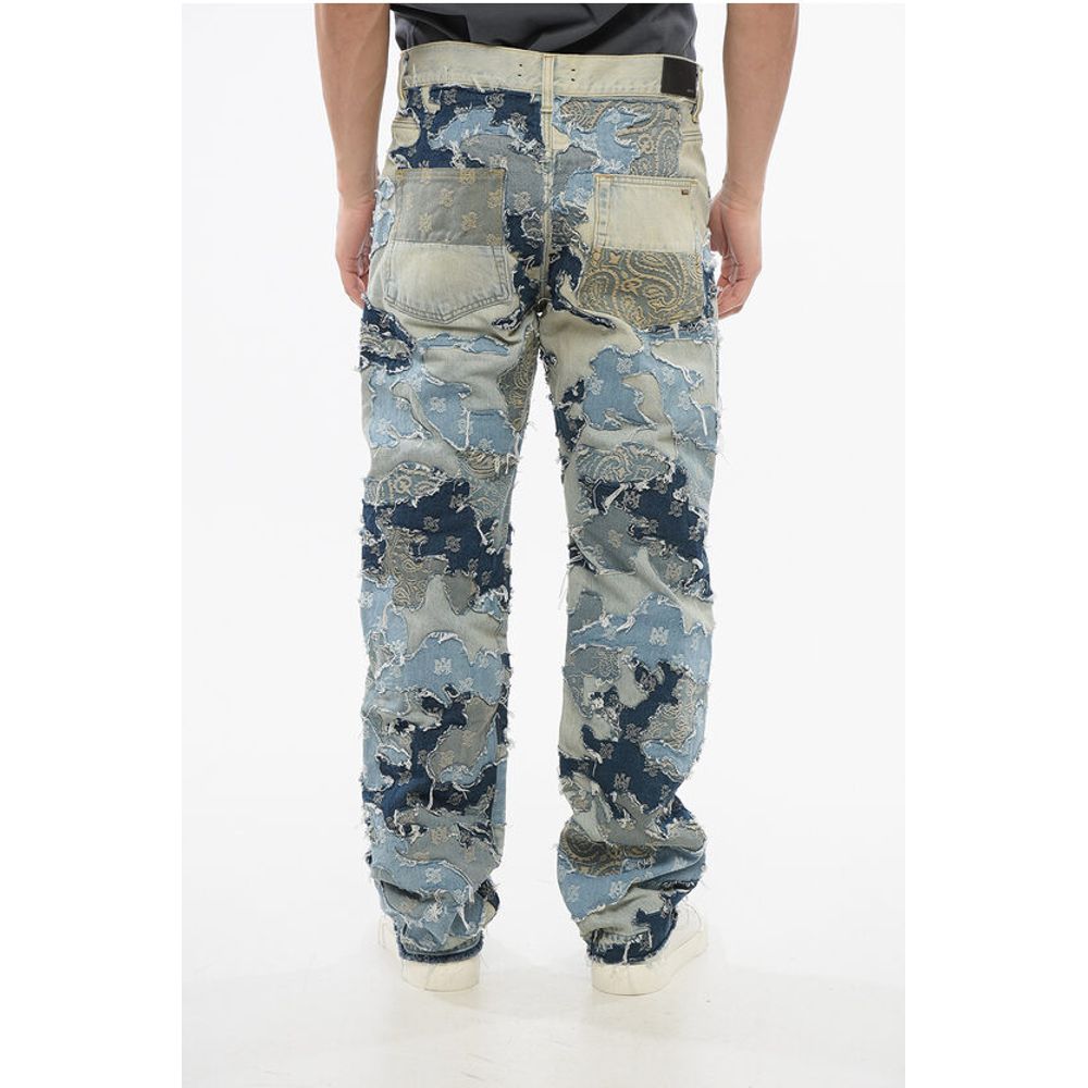Fringed Hem PATCHWORK CAMO Denims 22cm