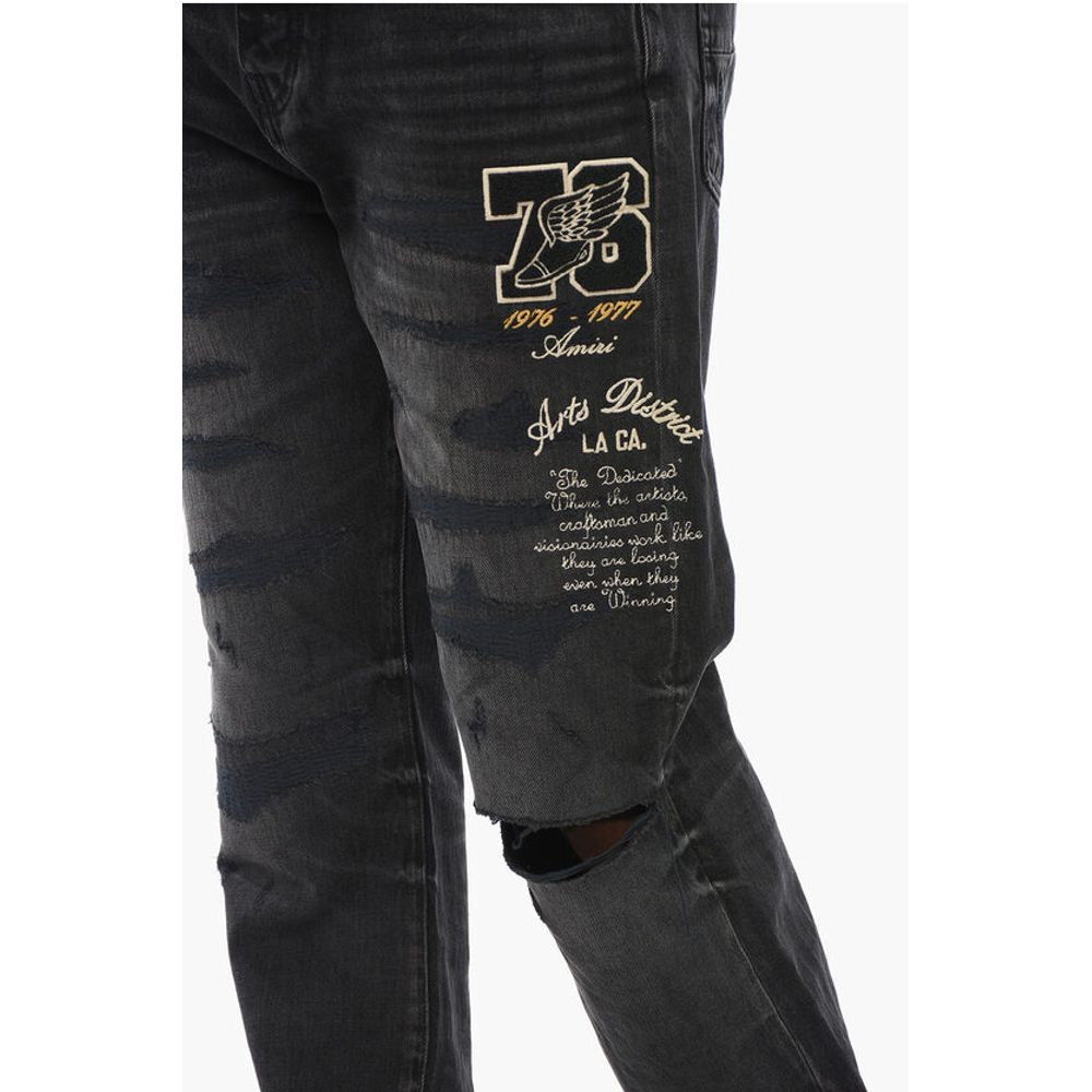 Embroidered VARSITY EAGLE Regular Fit Denims 22cm
