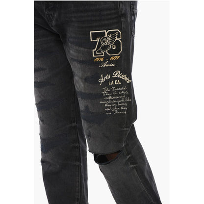 Embroidered VARSITY EAGLE Regular Fit Denims 22cm