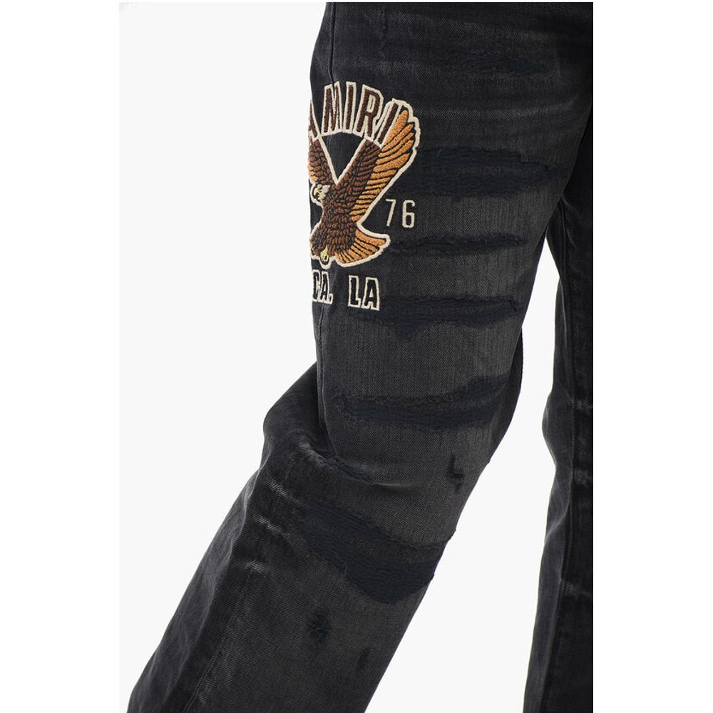 Embroidered VARSITY EAGLE Regular Fit Denims 22cm