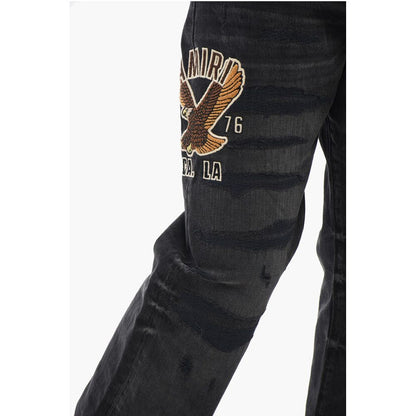 Embroidered VARSITY EAGLE Regular Fit Denims 22cm