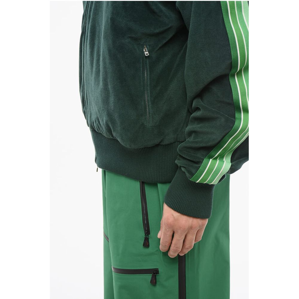 Velour RAIN FOREST Track Sweatshirt with Tape Side Bands