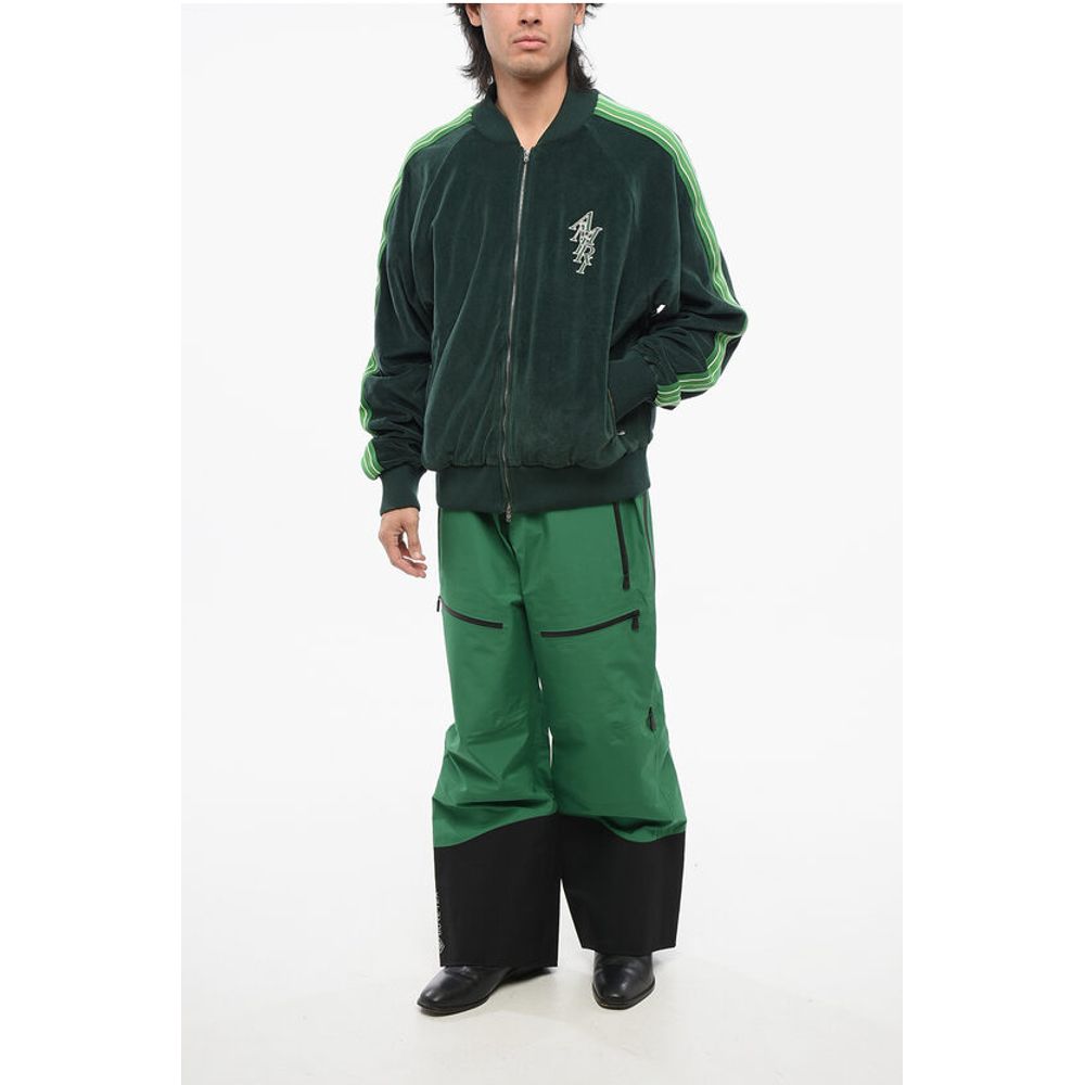 Velour RAIN FOREST Track Sweatshirt with Tape Side Bands