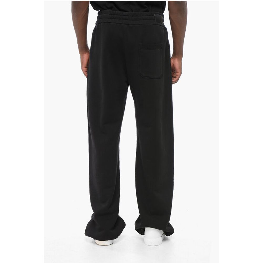 Drawstringed Ankle VARSITY Sweatpants with Flocked Prints