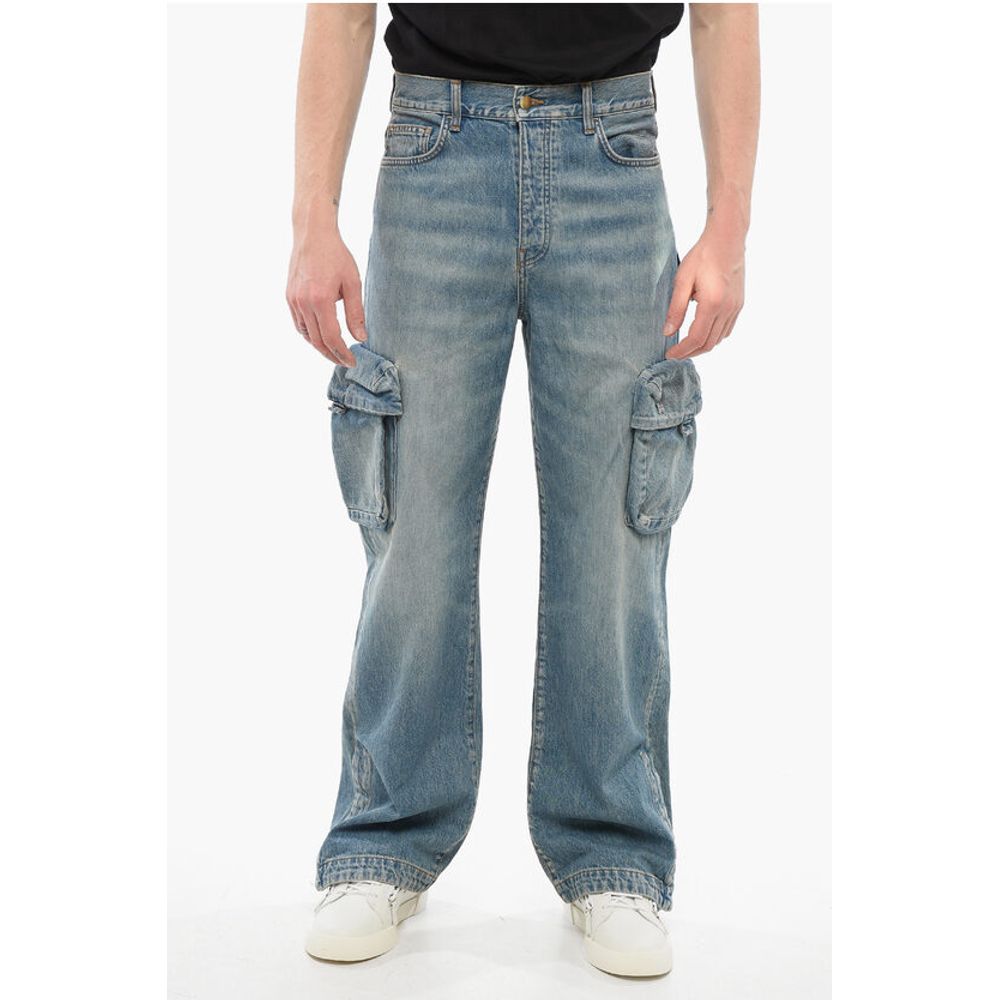 Vintage Wash Cargo Denims with Ankle Splits 26cm