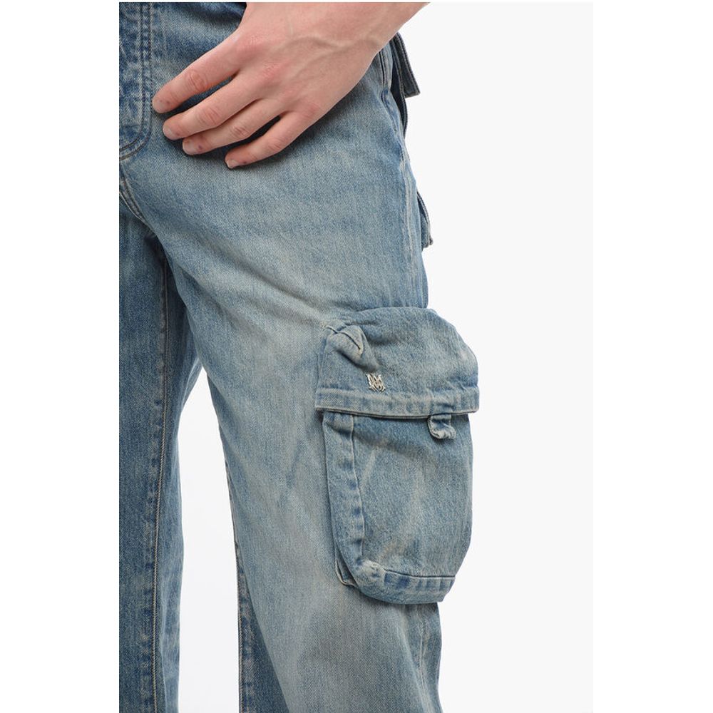 Vintage Wash Cargo Denims with Ankle Splits 26cm
