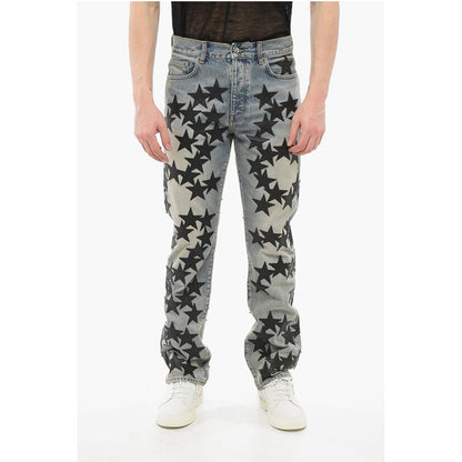 Vintage Wash CHEMIST Denims with Leather Patches 21cm