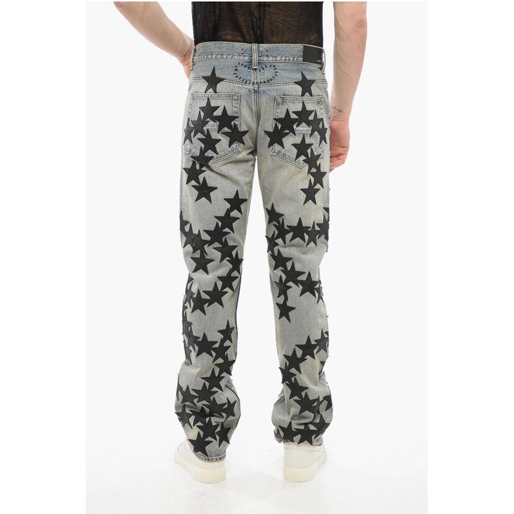Vintage Wash CHEMIST Denims with Leather Patches 21cm