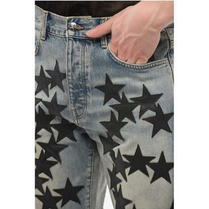 Vintage Wash CHEMIST Denims with Leather Patches 21cm
