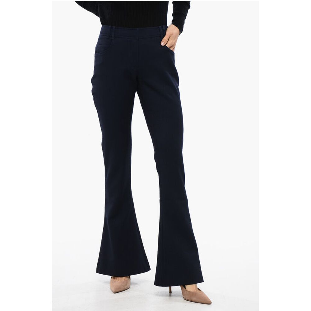 Wool Low-rise Flared Pants
