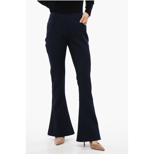 Wool Low-rise Flared Pants