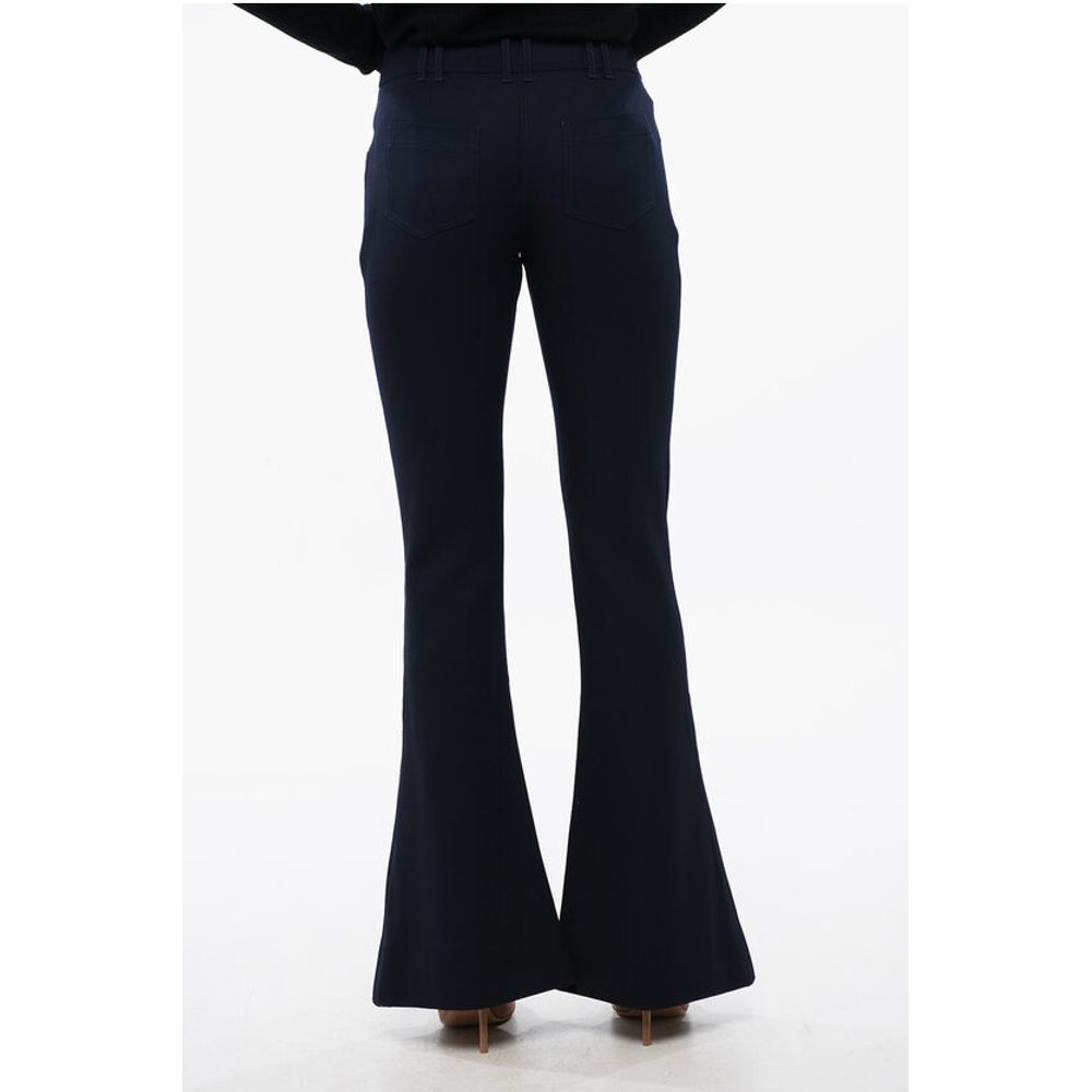Wool Low-rise Flared Pants