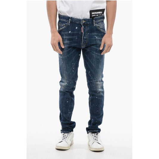 Distressed Cool Guy Denims with Dark Wash