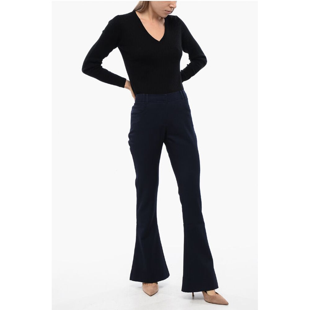 Wool Low-rise Flared Pants