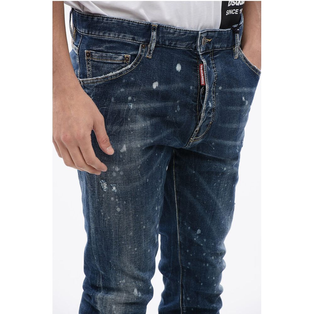 Distressed Cool Guy Denims with Dark Wash