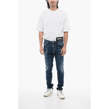 Distressed Cool Guy Denims with Dark Wash
