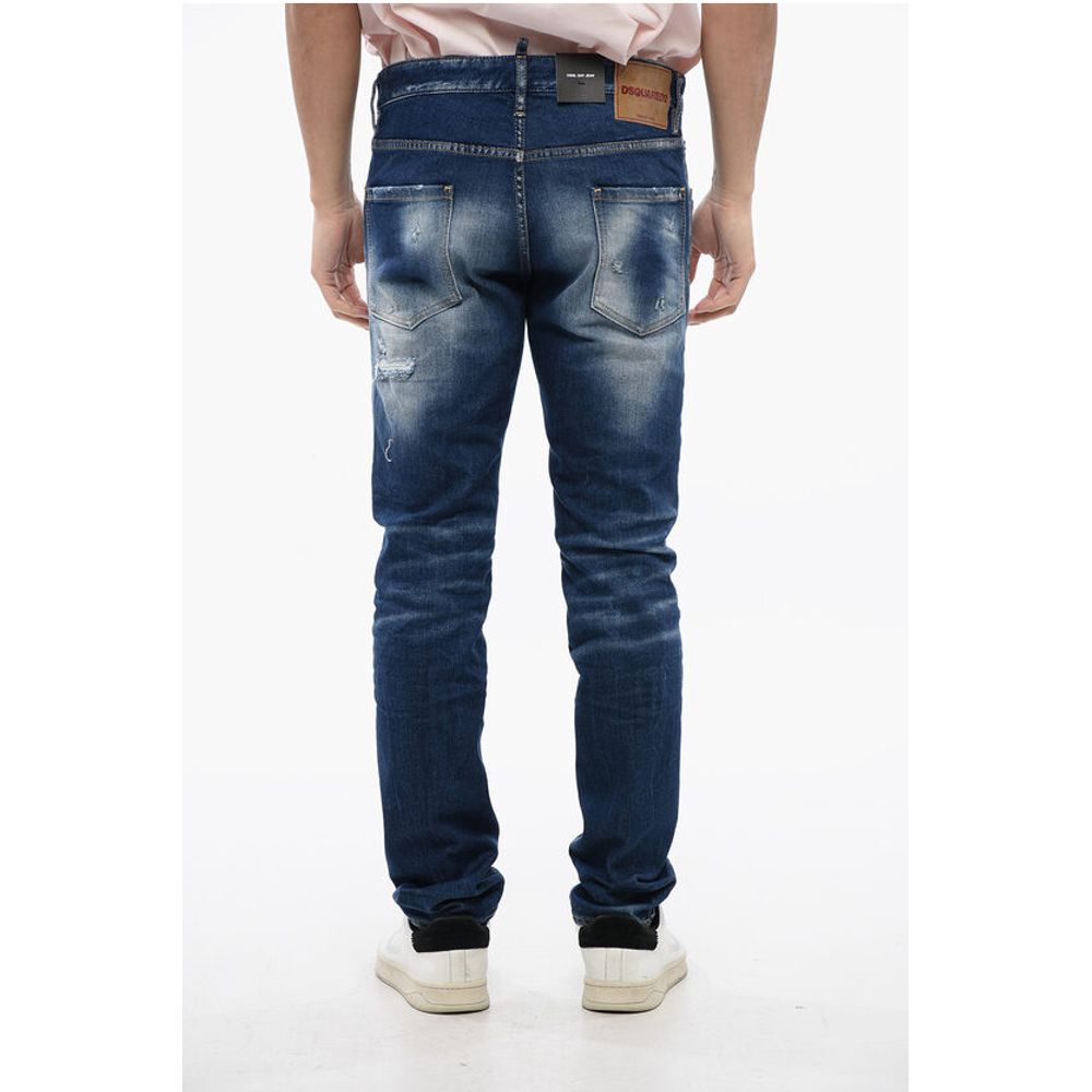 Distressed Cool Guy Denims with Dark Wash