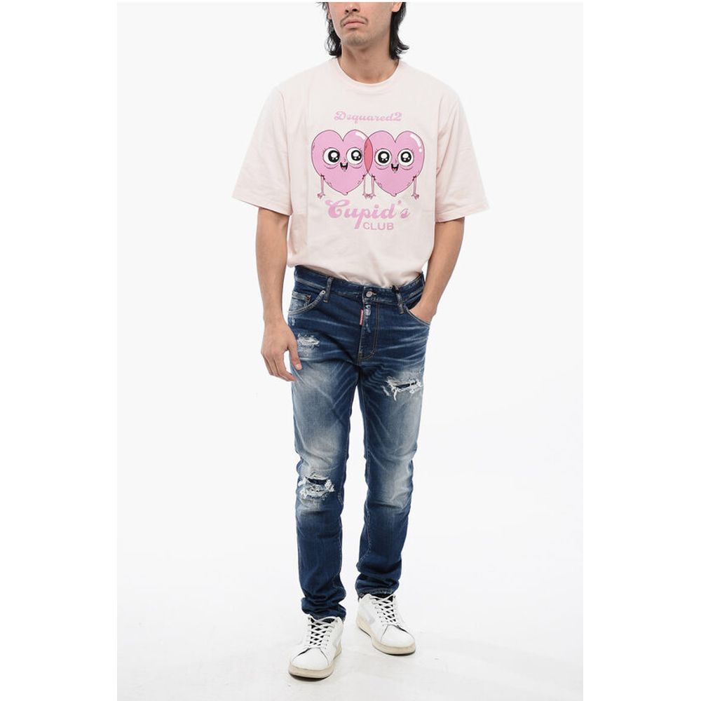Distressed Cool Guy Denims with Dark Wash