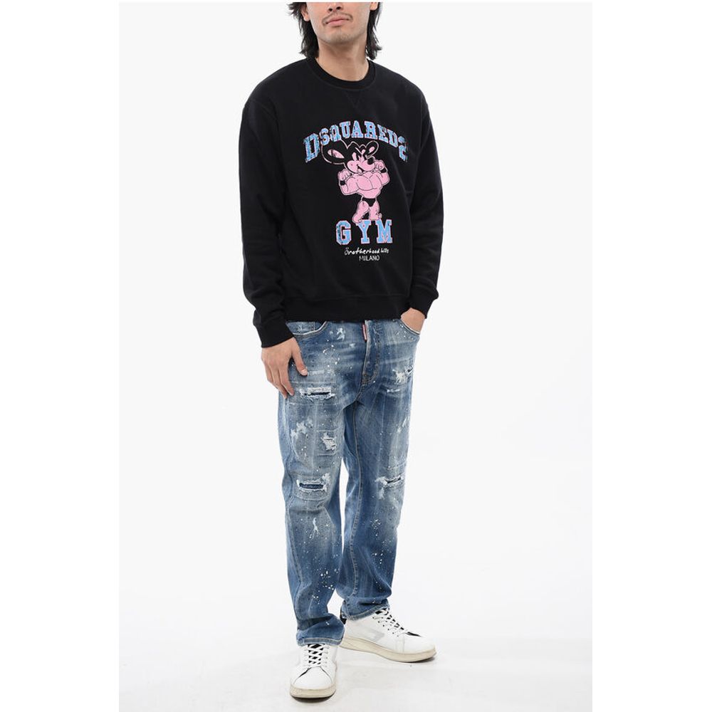 Crew Neck Cool Fit D2 GYM Brushed Cotton Sweatshirt