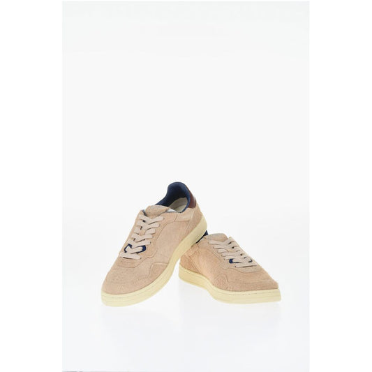 Suede Low-Top Sneakers with Contrast Sole