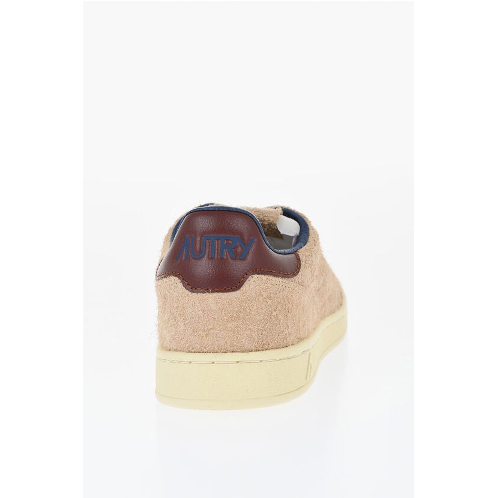 Suede Low-Top Sneakers with Contrast Sole
