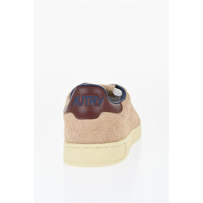 Suede Low-Top Sneakers with Contrast Sole