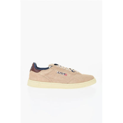 Suede Low-Top Sneakers with Contrast Sole