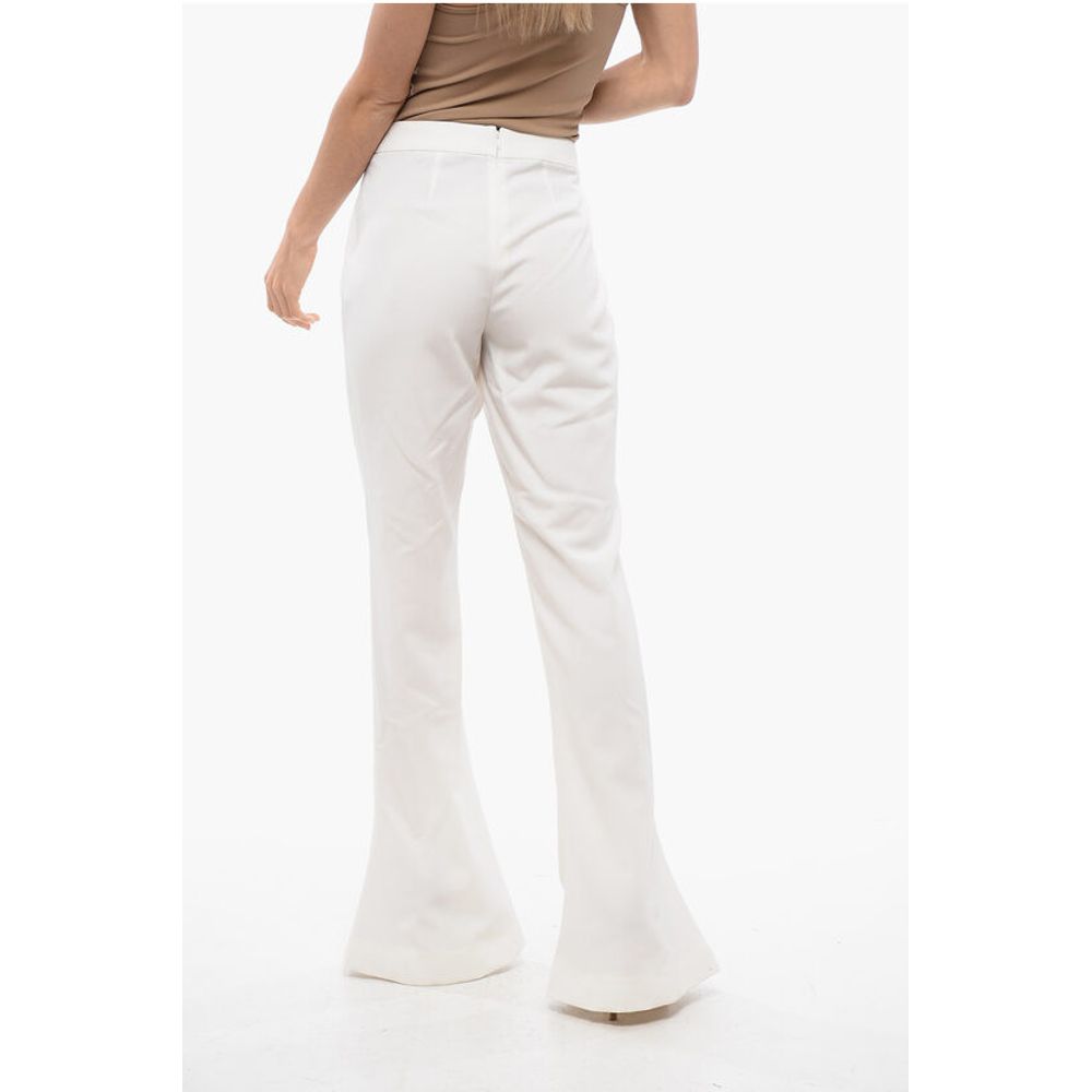 Skinny Fit Bootcut Pants with Back Zip
