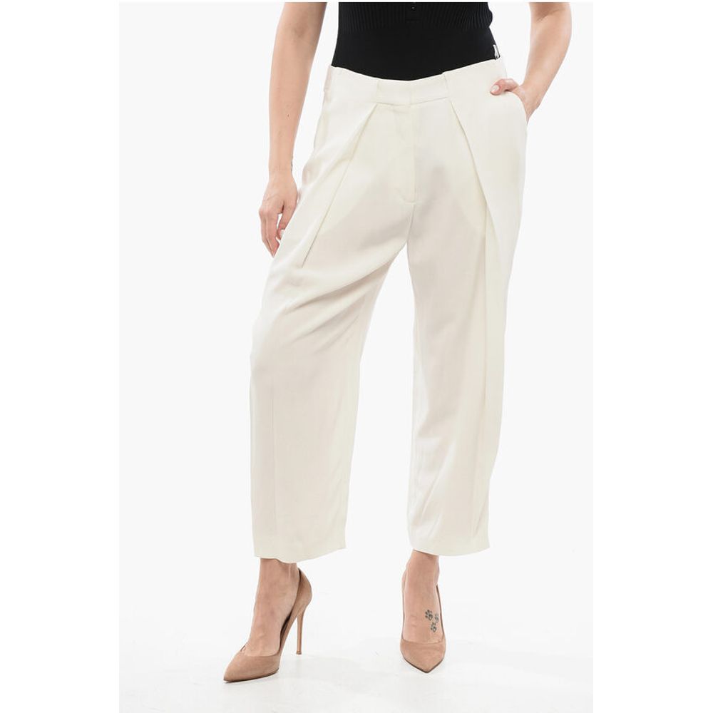 Single-pleated Viscose Tapered Fit Pants