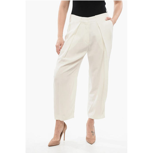 Single-pleated Viscose Tapered Fit Pants