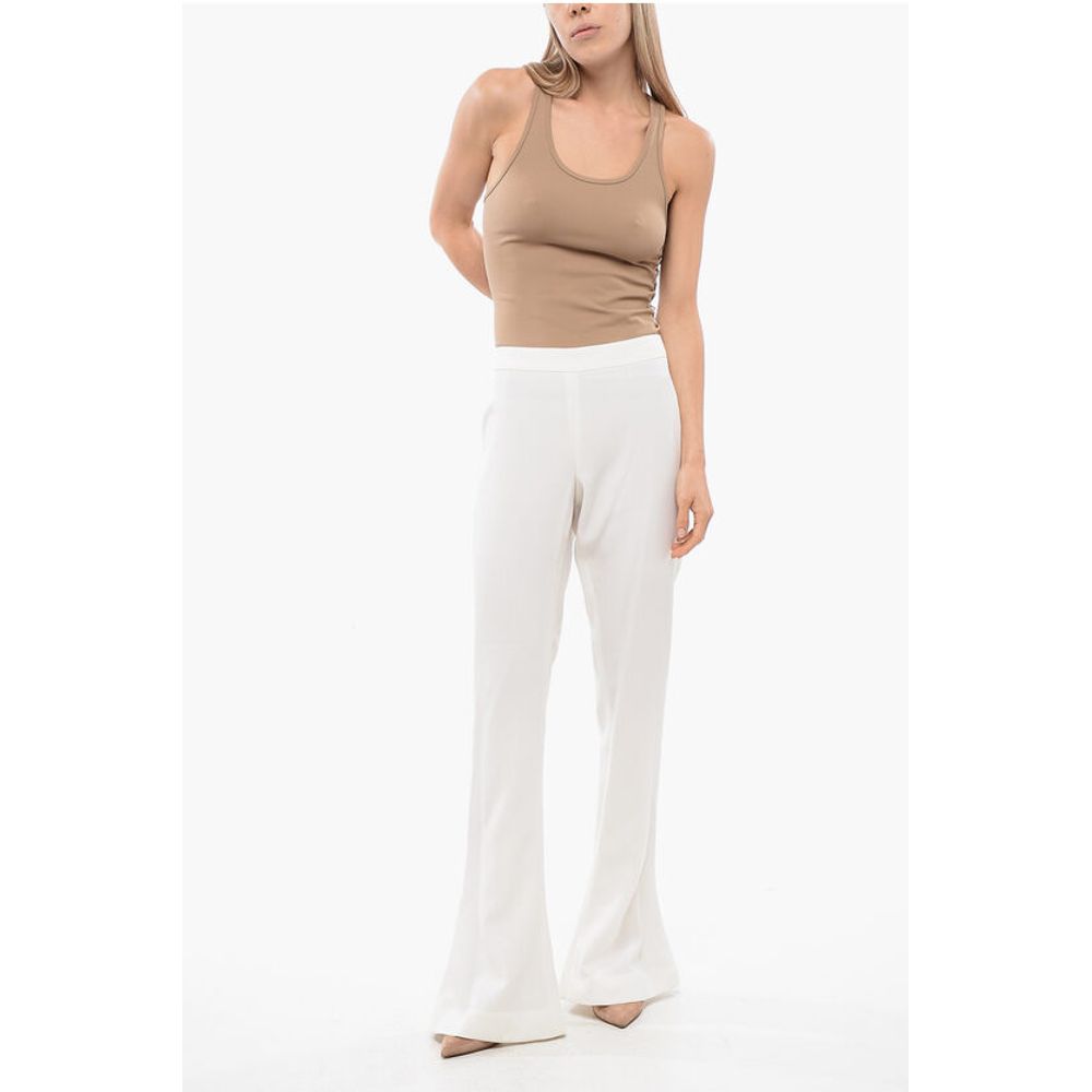 Skinny Fit Bootcut Pants with Back Zip