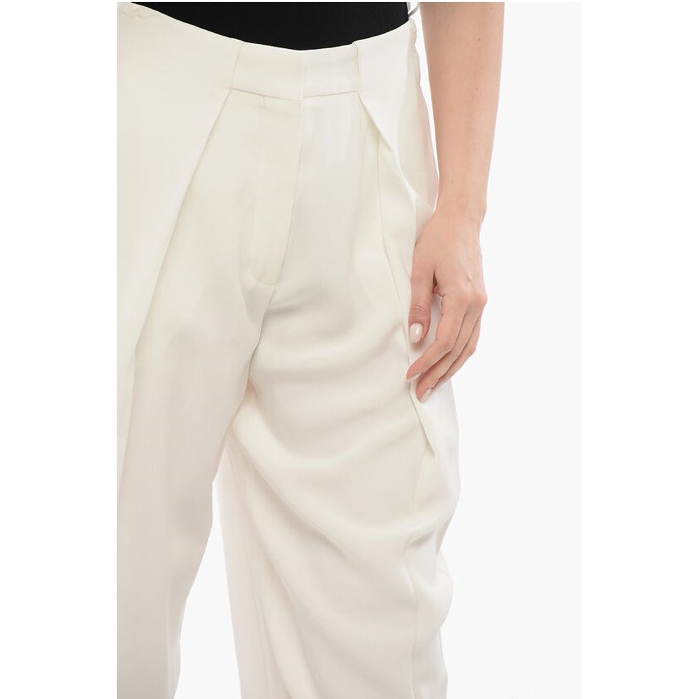 Single-pleated Viscose Tapered Fit Pants