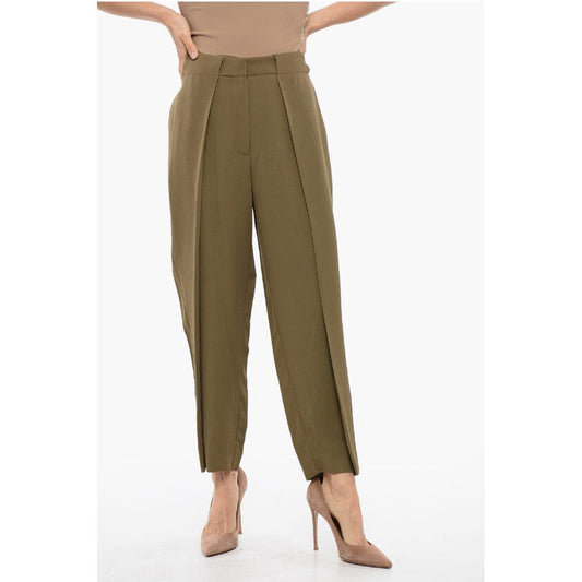 Single-pleated Viscose Tapered Fit Pants