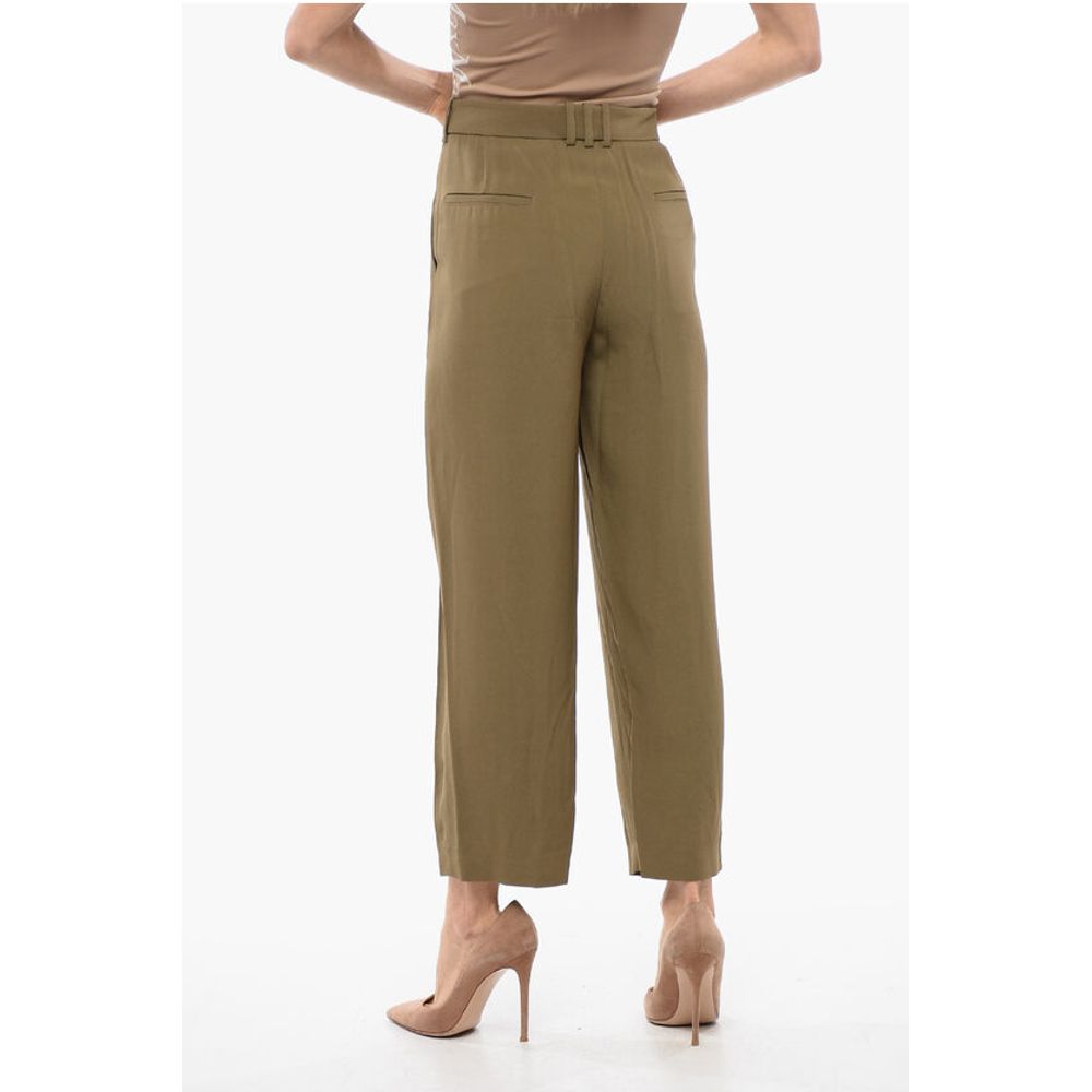 Single-pleated Viscose Tapered Fit Pants