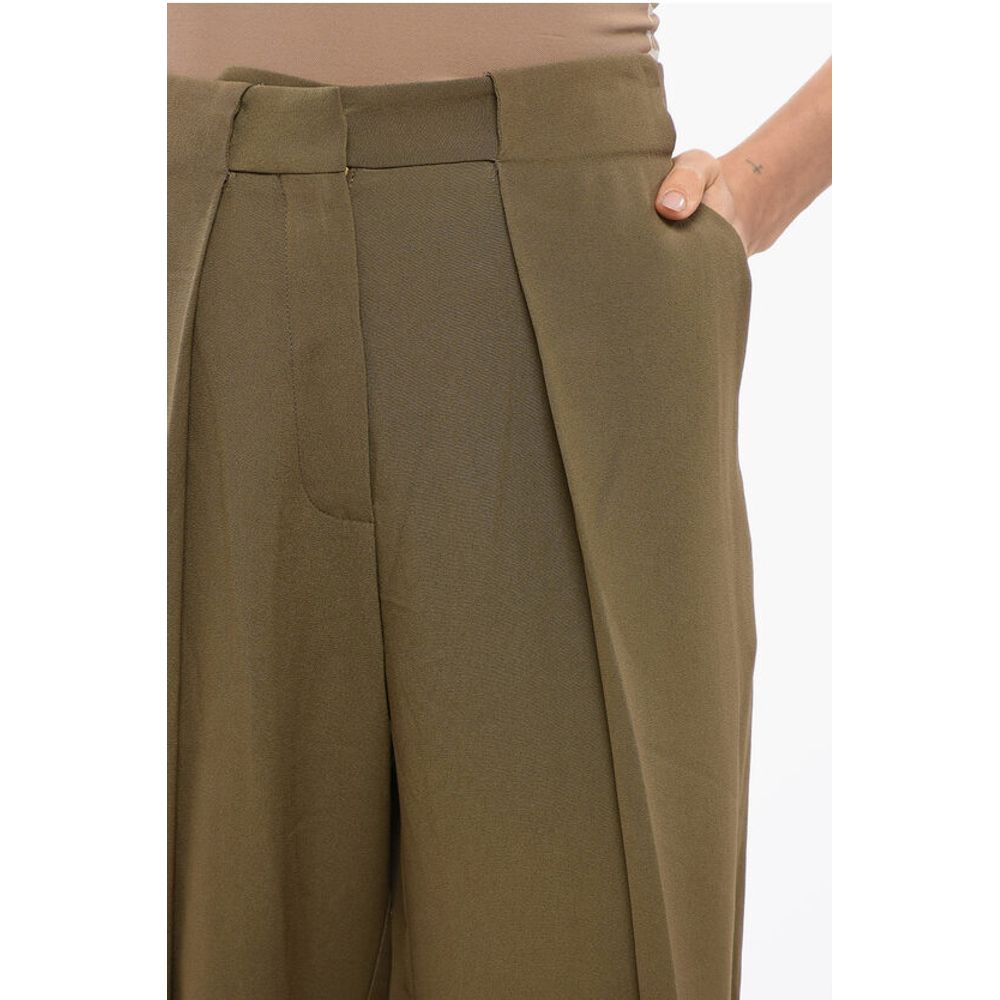 Single-pleated Viscose Tapered Fit Pants