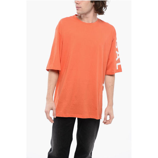 Cotton Oversized T-Shirt with Printed Logo
