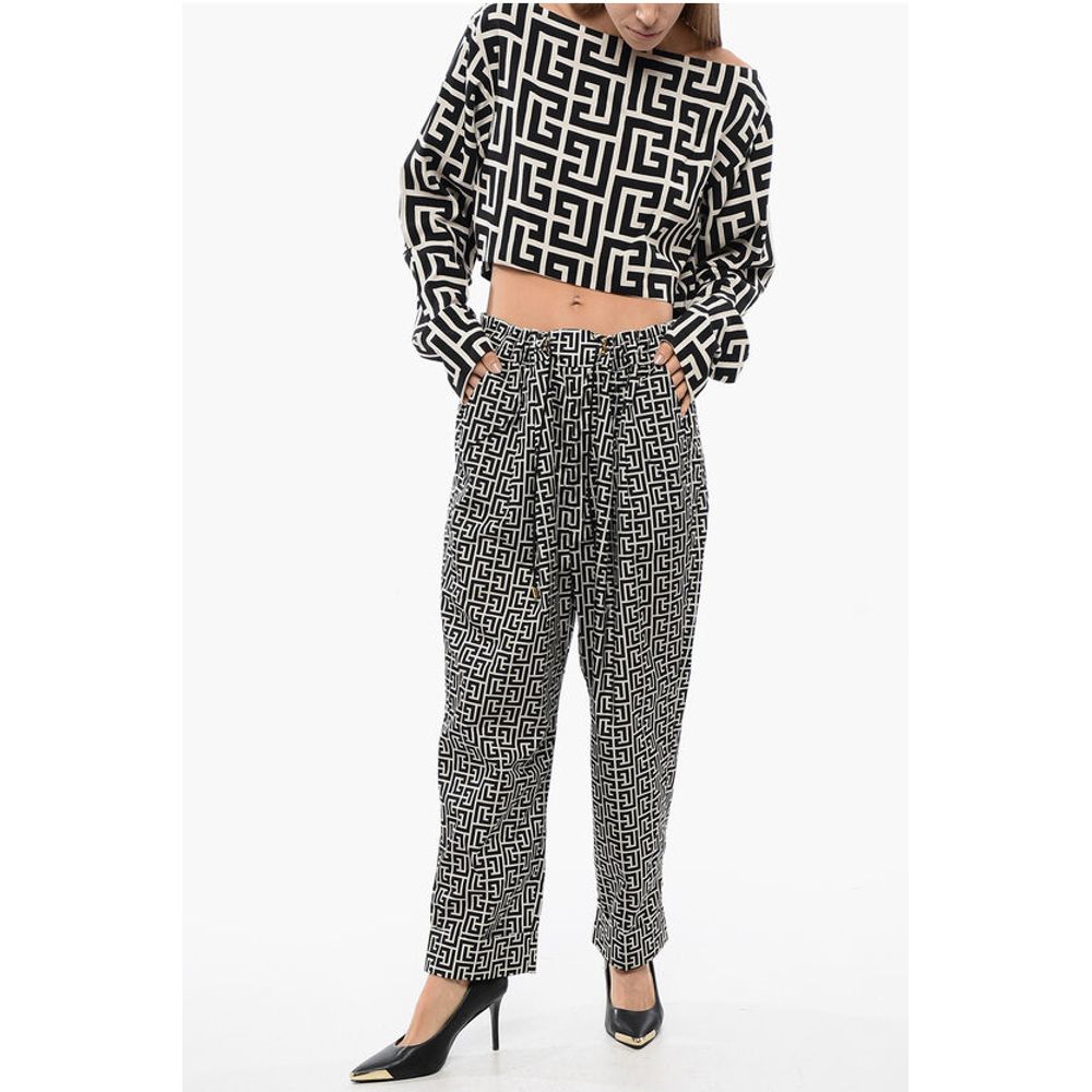 Monogrammed Joggers with Drawstring