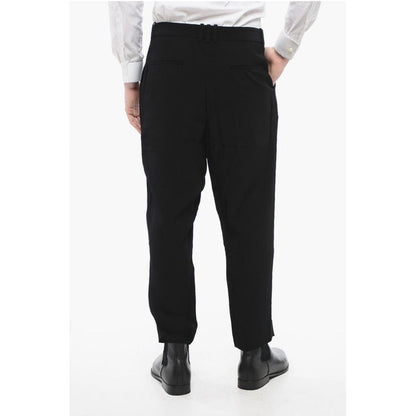 Single-pleated Tapered Fit Pants with Belt Loops