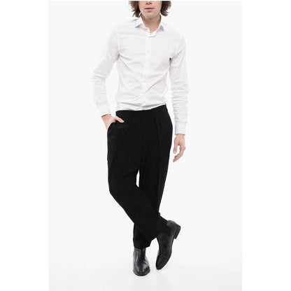 Single-pleated Tapered Fit Pants with Belt Loops