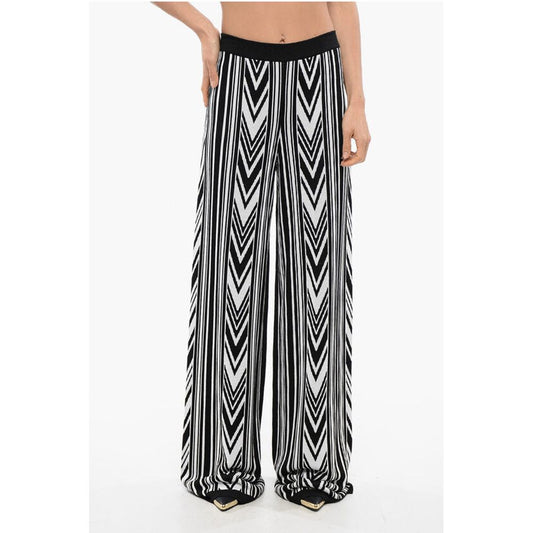 Wide-Fit Pants With Geometric Pattern