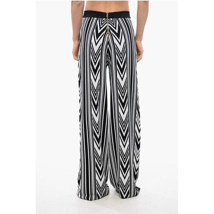 Wide-Fit Pants With Geometric Pattern