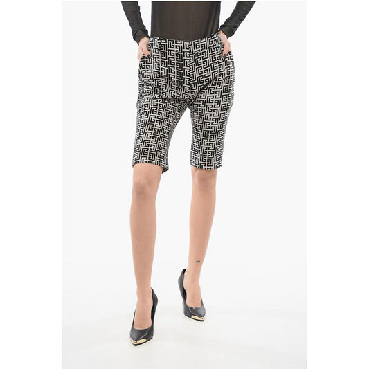 Monogram Cotton Skinny Fit Shorts